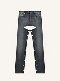 PANTS CHAPS BLACK DENIM-44