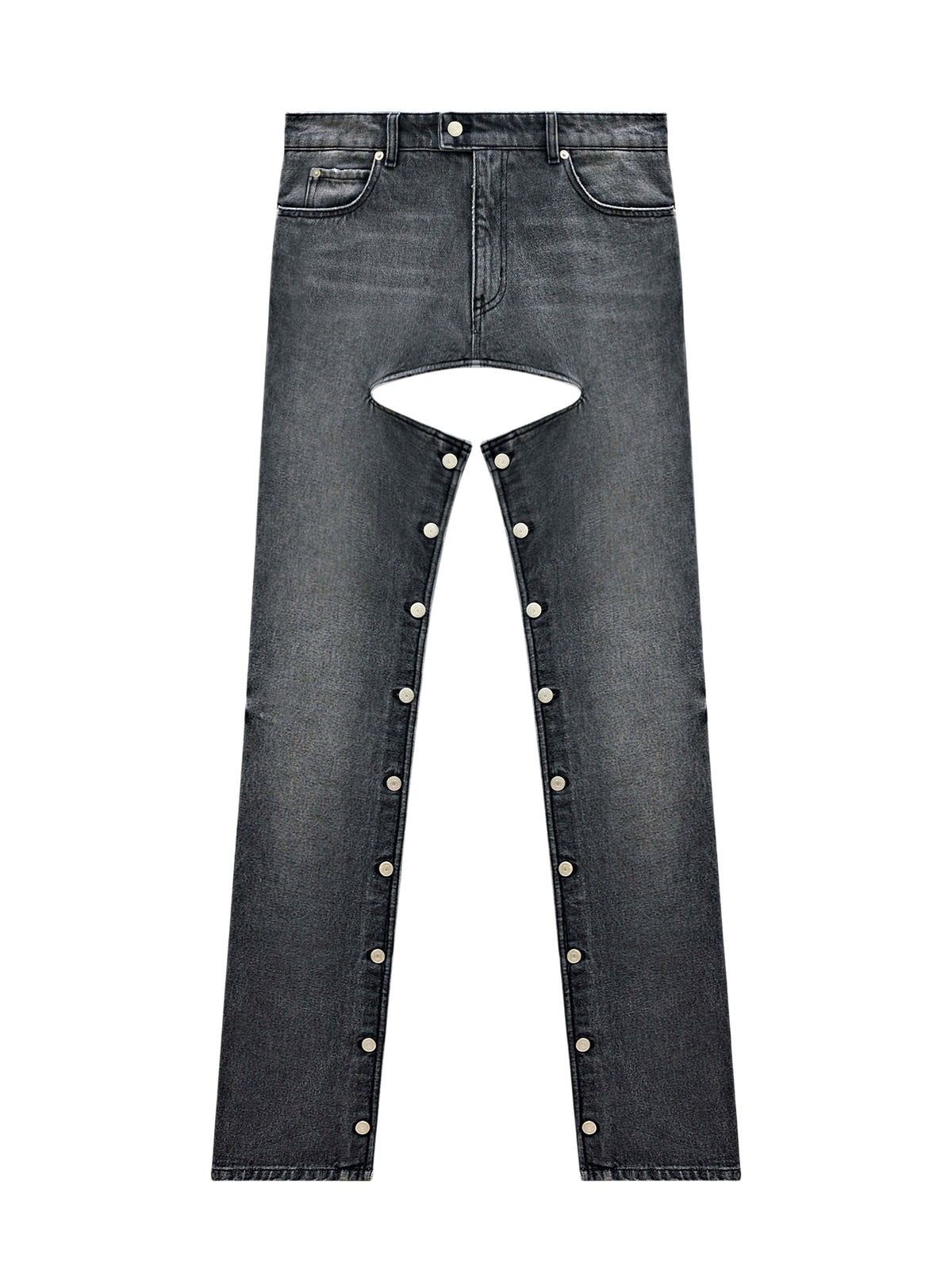 PRIX MARQUE : 90 / PANTS CHAPS BLACK DENIM-44