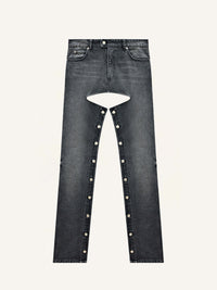 PRIX MARQUE : 120 / PANTS CHAPS BLACK DENIM-34