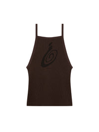 NECKLINE MESH PRINTED