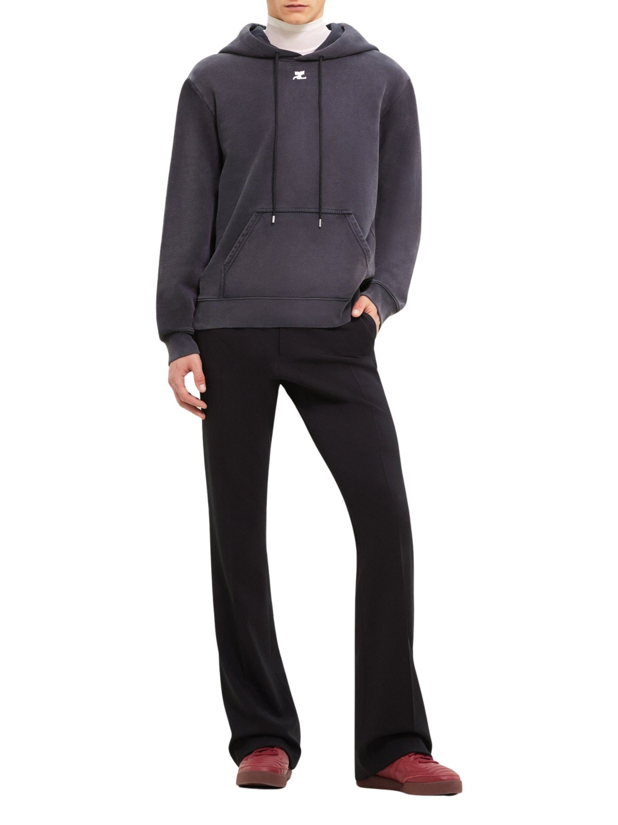 8pcs RELIQUAT 150€ / Sweat à capuche coupe classique - Stonewashed grey