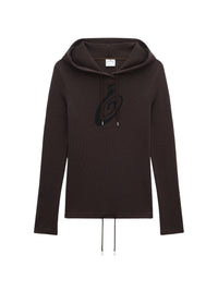9pcs RELIQUAT 120€ / Hoodie imprimé en mesh - Coffee