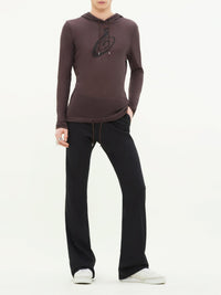 9pcs RELIQUAT 120€ / Hoodie imprimé en mesh - Coffee
