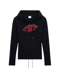 2pcs RELIQUAT 120€ / Hoodie imprimé en mesh - Black