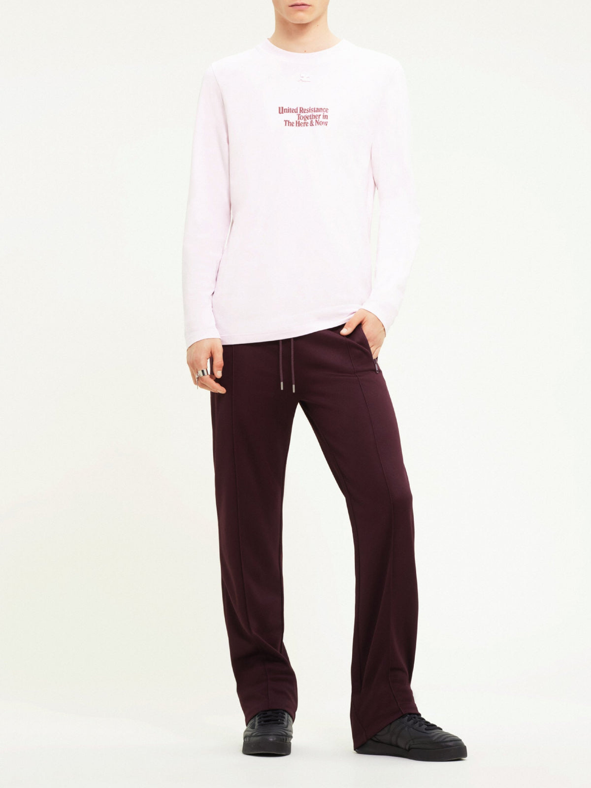 Pantalon tracksuit interlock - Burgundy
