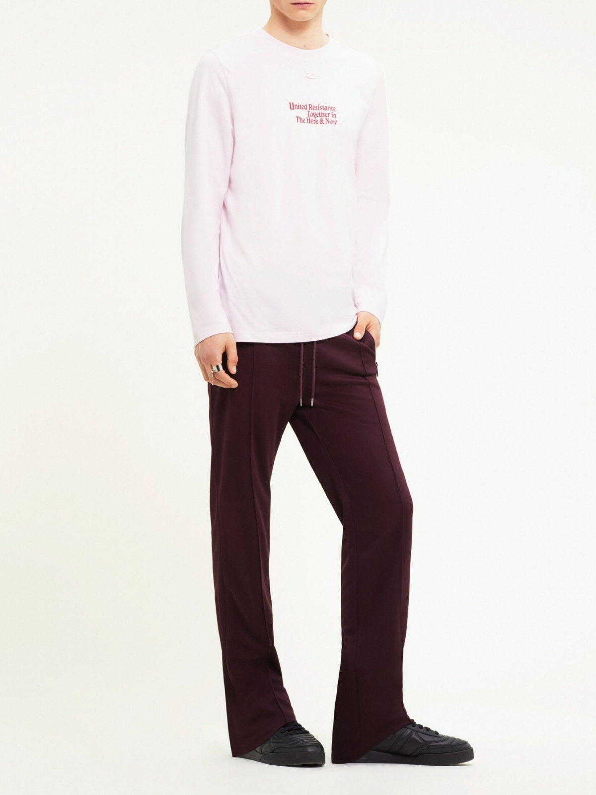 Pantalon tracksuit interlock - Burgundy