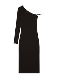 5pcs RELIQUAT 290€ / Robe à une manche en crêpe - Black