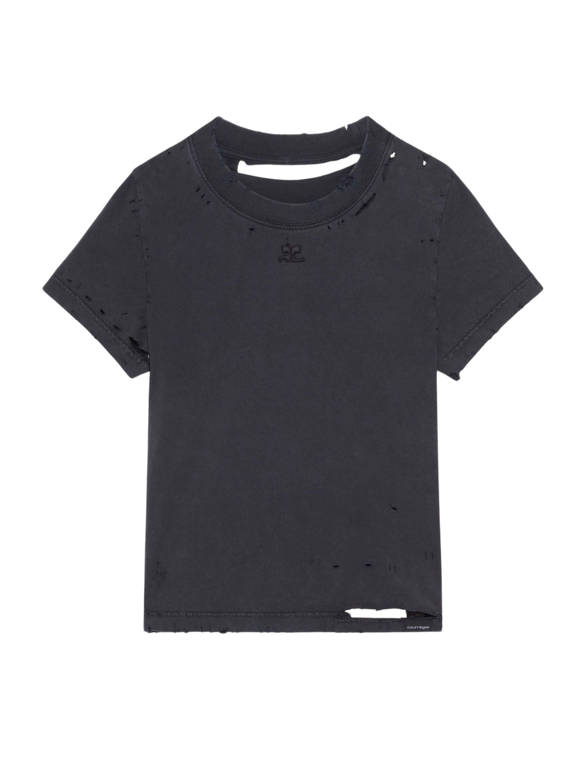 T-shirt AC logo droit à manches courtes délavé - Stonewashed Grey