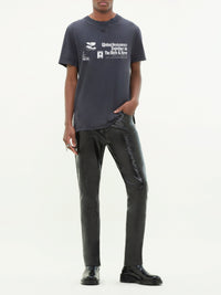19pcs NEW / T-SHIRT USÉ À IMPRIMÉ  - Stonewashed grey
