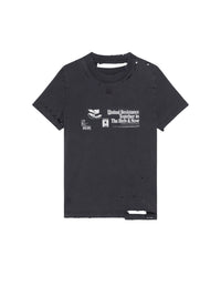 19pcs NEW / T-SHIRT USÉ À IMPRIMÉ  - Stonewashed grey