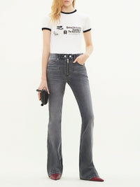 359pcs RELIQUAT 95€ / T-shirt contraste imprimé - White & Oatmeal