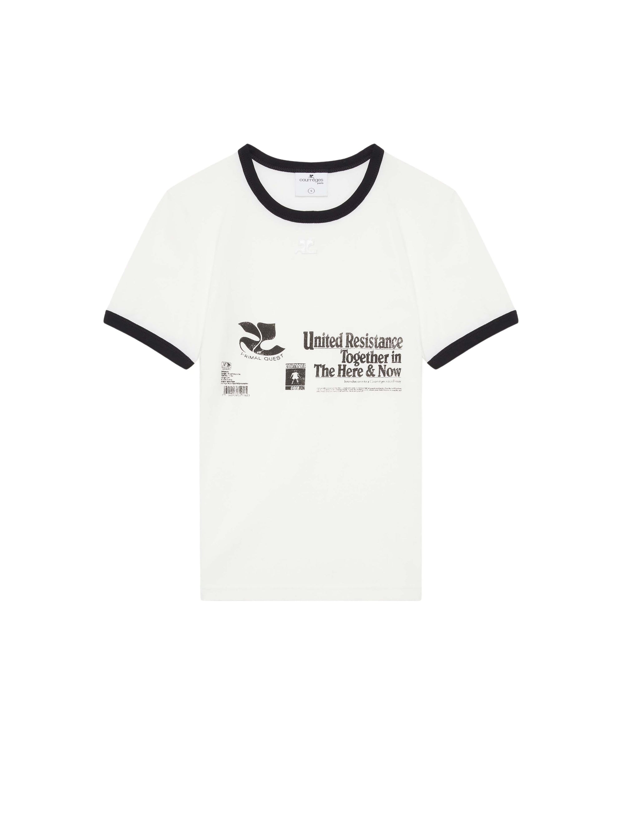 36pcs RELIQUAT 95€ / T-shirt contraste imprimé - Heritage white & Black