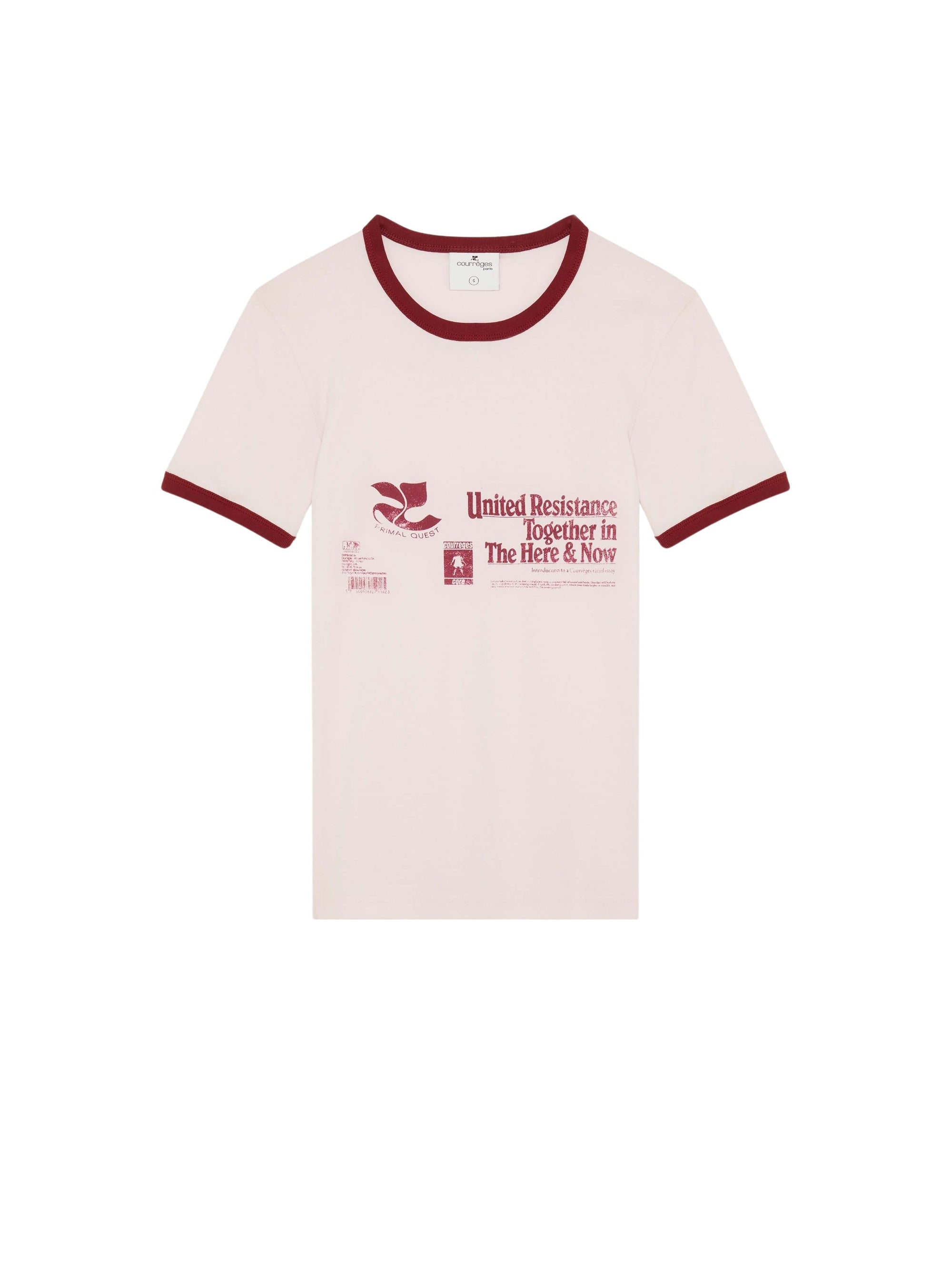 2pcs RELIQUAT 95€ / T-shirt contraste imprimé - Powder pink & Red