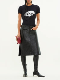 16pcs RELIQUAT 95€ / T-shirt contraste imprimé - Black