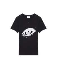 16pcs RELIQUAT 95€ / T-shirt contraste imprimé - Black