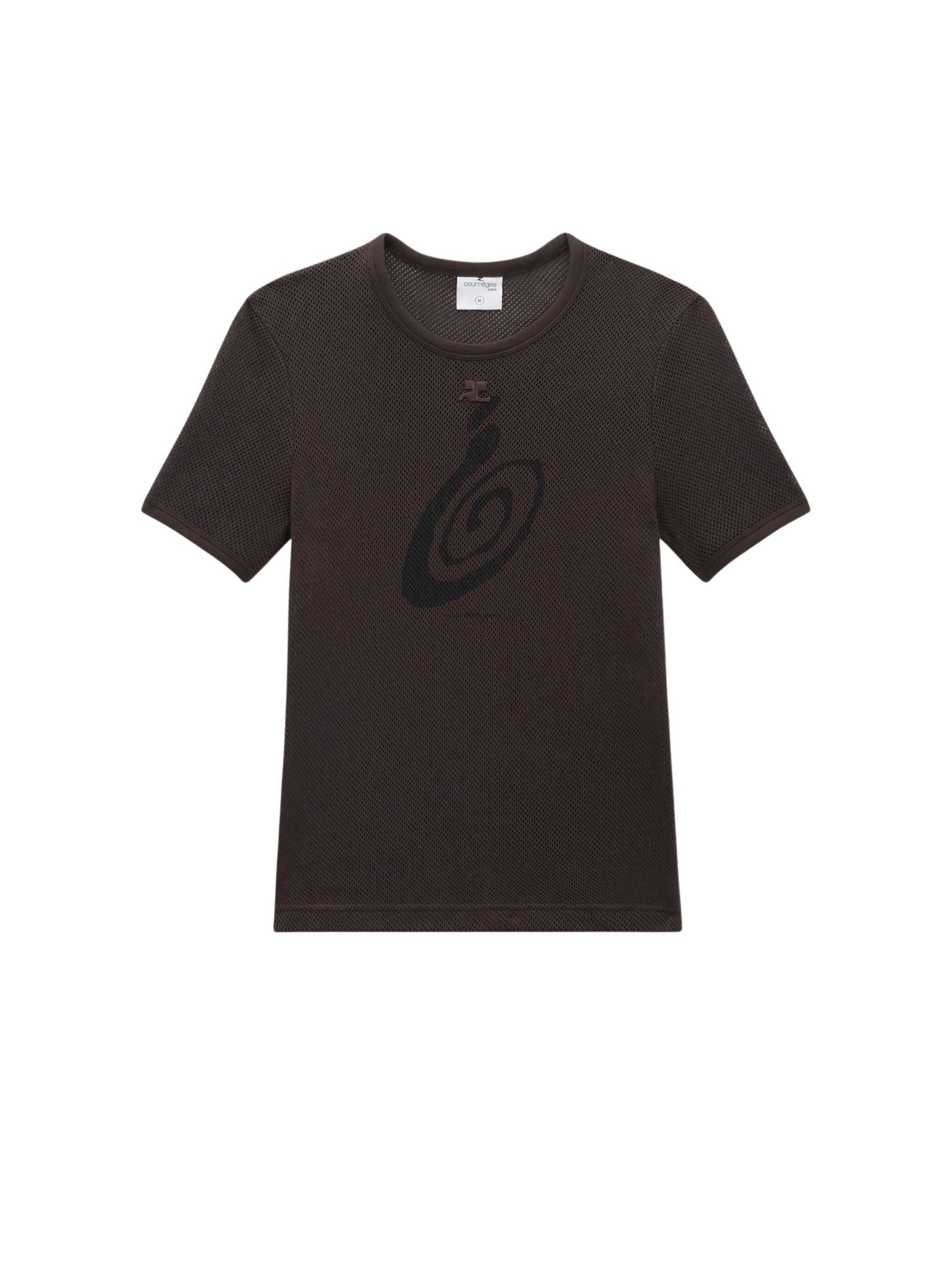 17pcs NEW / T-SHIRT IMPRIMÉ EN MESH  - Coffee