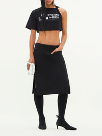 15pcs RELIQUAT 75€ / T-shirt épaule twist imprimée - Black