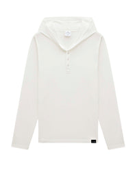 LS T-SHIRT HOODED SNAPS-L