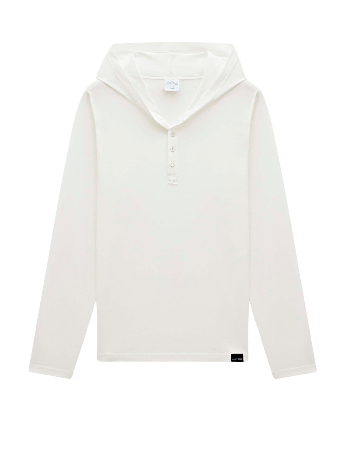 LS T-SHIRT HOODED SNAPS-L