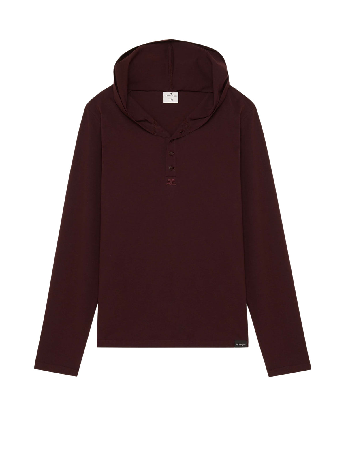 LS T-SHIRT HOODED SNAPS-M