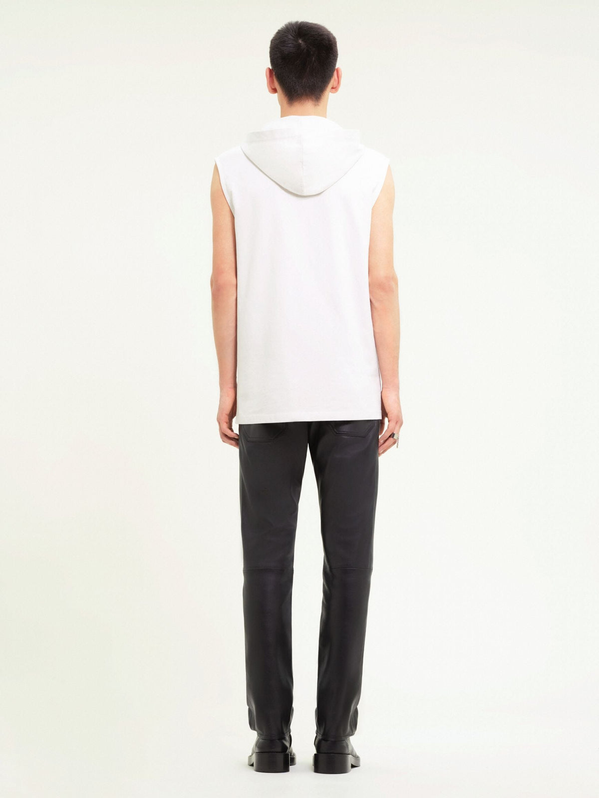 HOODED SLEEVELESS PRINT