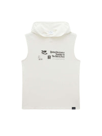 5pcs RELIQUAT 110€ / T-shirt imprimé sans manches à capuche - Heritage white