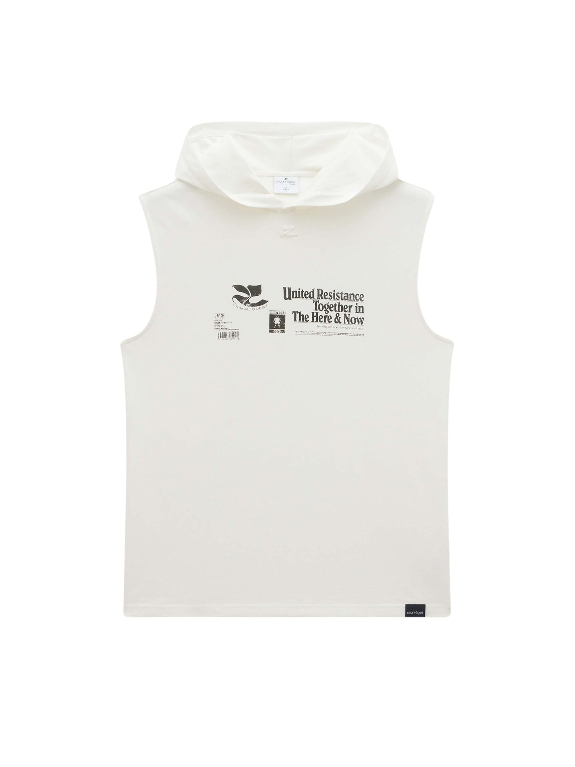 5pcs RELIQUAT 110€ / T-shirt imprimé sans manches à capuche - Heritage white