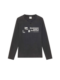 13pcs RELIQUAT 120€ / T-shirt à manches longues AC logo imprimé - Stonewashed grey