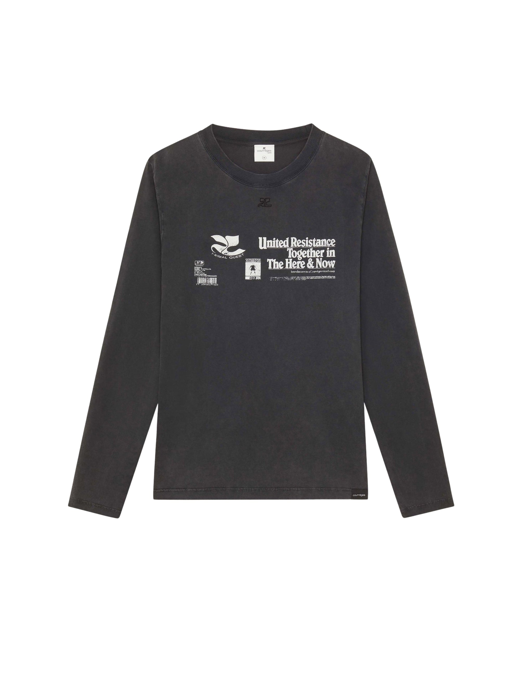 13pcs RELIQUAT 120€ / T-shirt à manches longues AC logo imprimé - Stonewashed grey