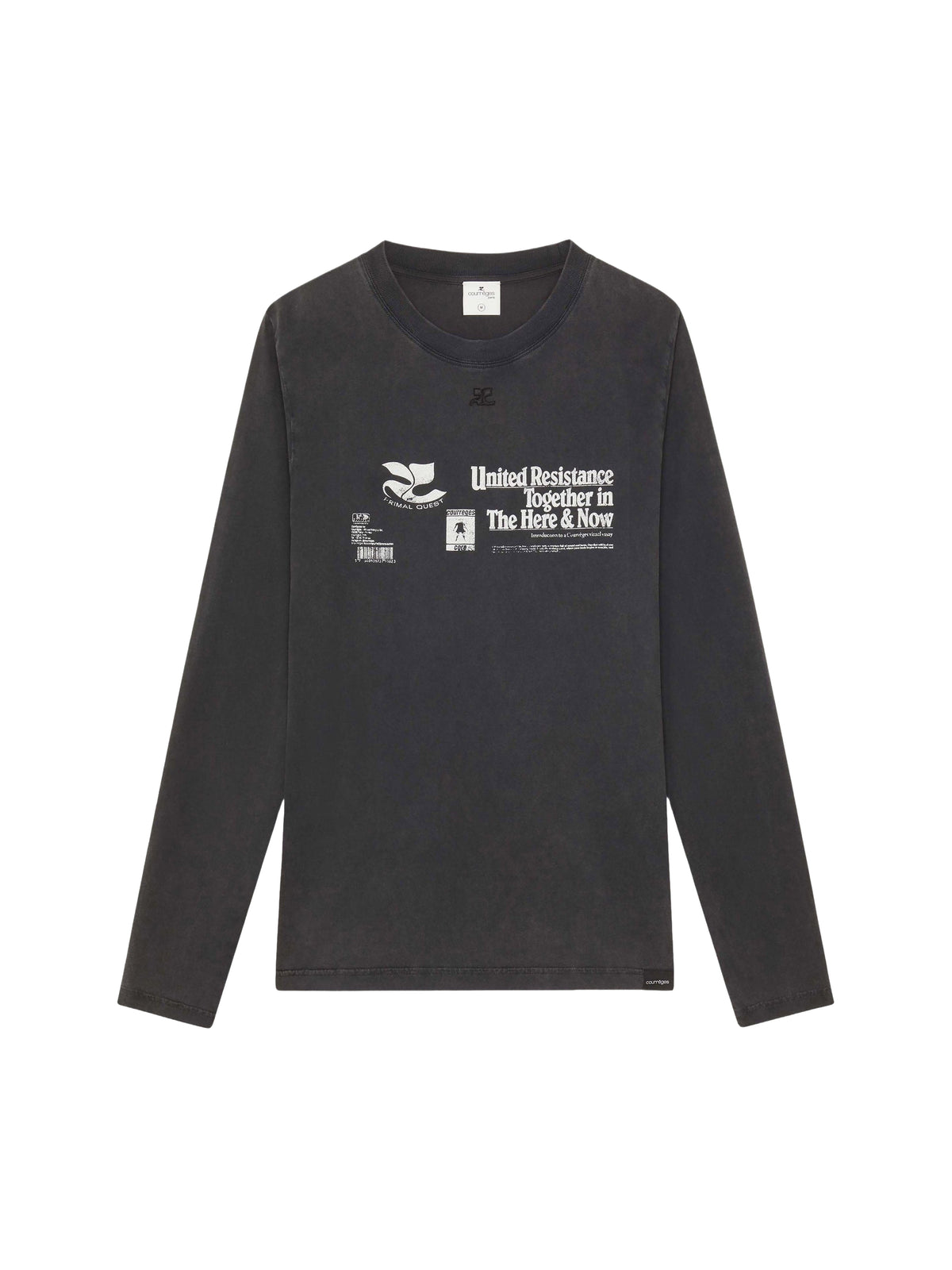 T-shirt AC logo à manches longues ac logo - Stonewashed Grey