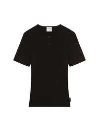 8pcs RELIQUAT 95€ / T-shirt snaps 90's cotelé - Black