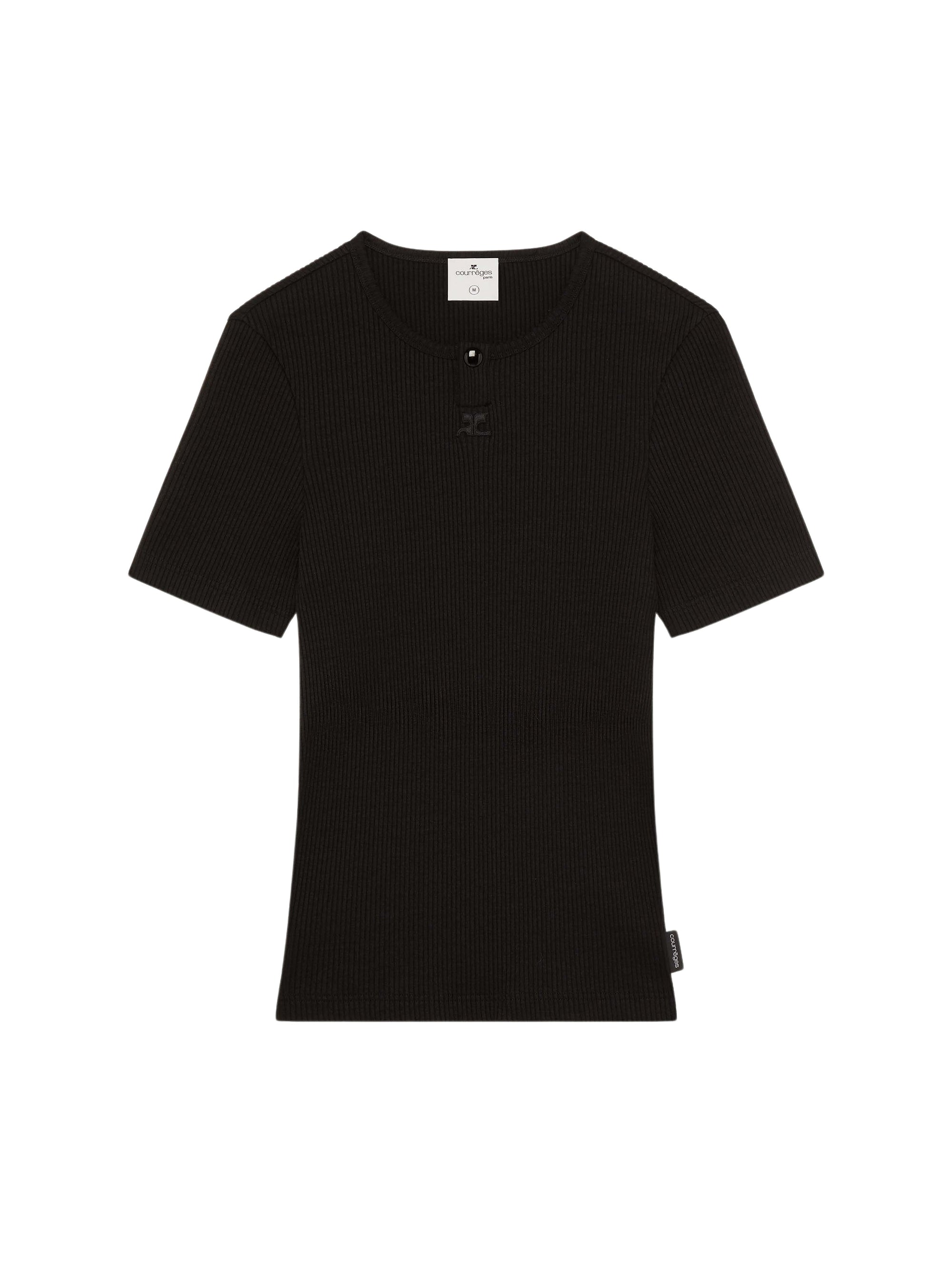 8pcs RELIQUAT 95€ / T-shirt snaps 90's cotelé - Black