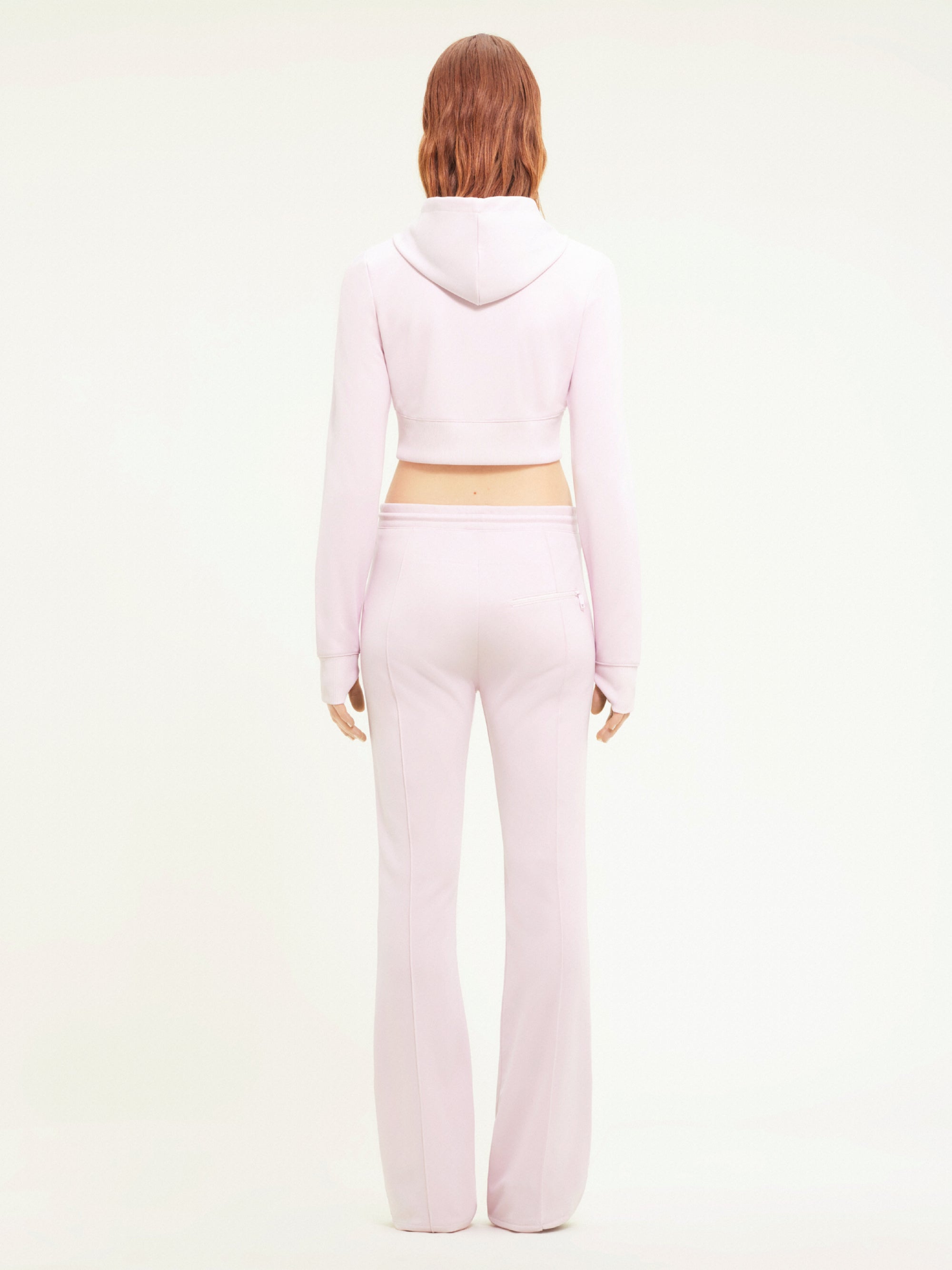 3pcs NEW / VESTE CROPPED TRACKSUIT INTERLOCK  - Powder pink