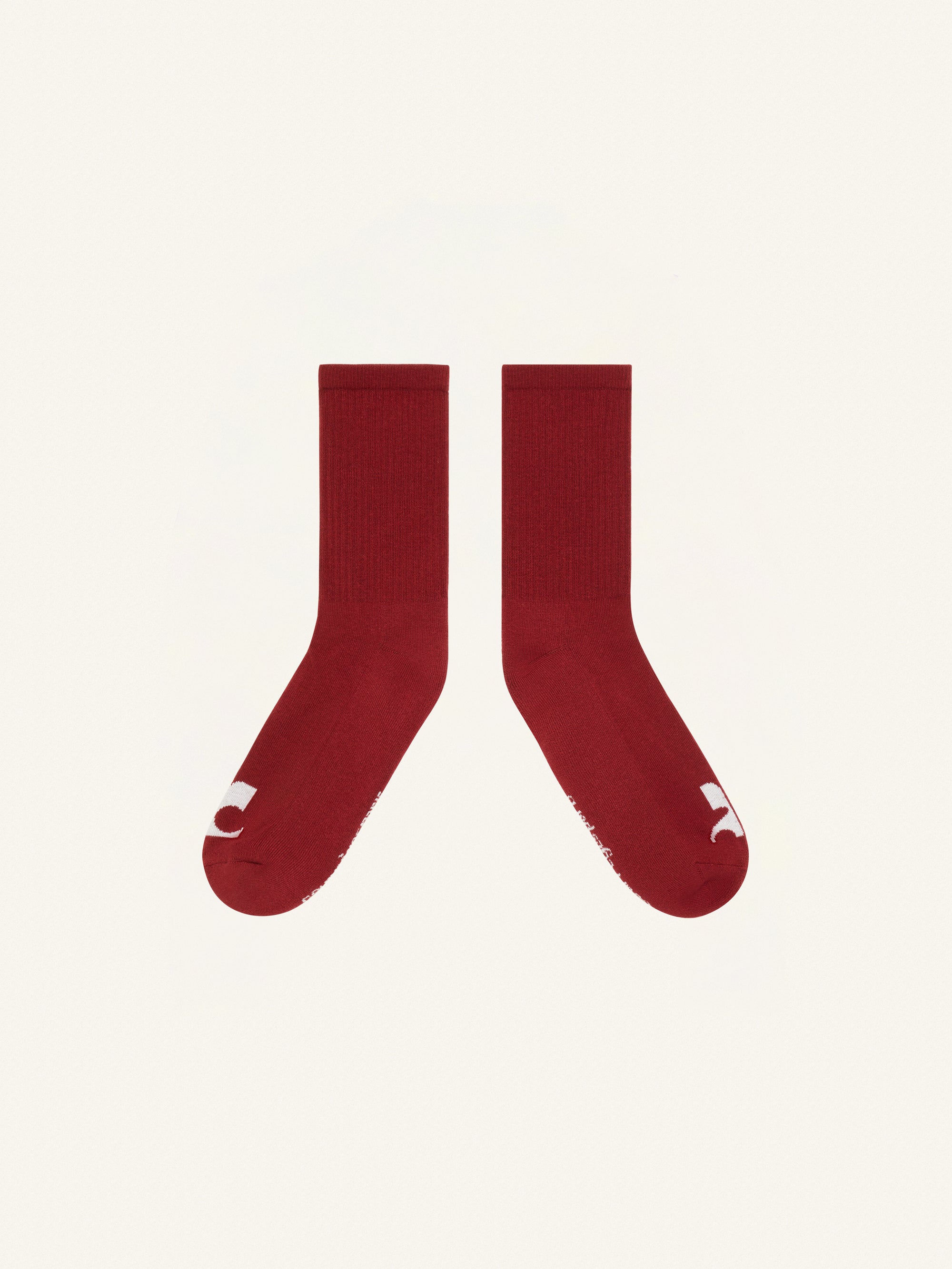 3pcs RELIQUAT 20€ / Chaussettes résistance unie - Groseille foncé & Blanc