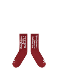 3pcs RELIQUAT 20€ / Chaussettes résistance unie - Groseille foncé & Blanc