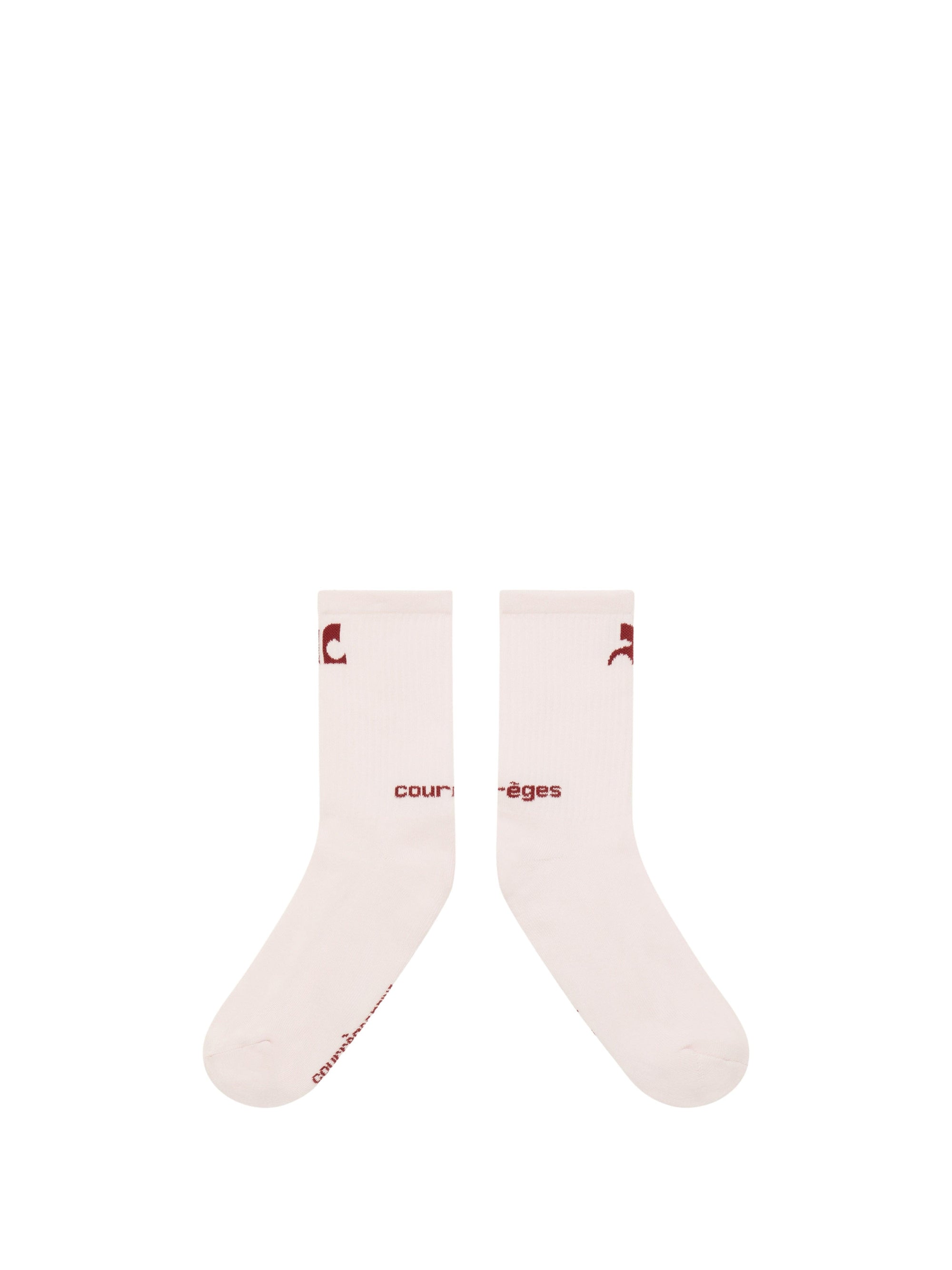 3pcs RELIQUAT 20€ / Chaussettes AC logo sports - Powder pink & Groseille foncé