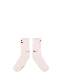 7pcs RELIQUAT 20€ / Chaussettes AC logo sports - Groseille foncé & Blanc