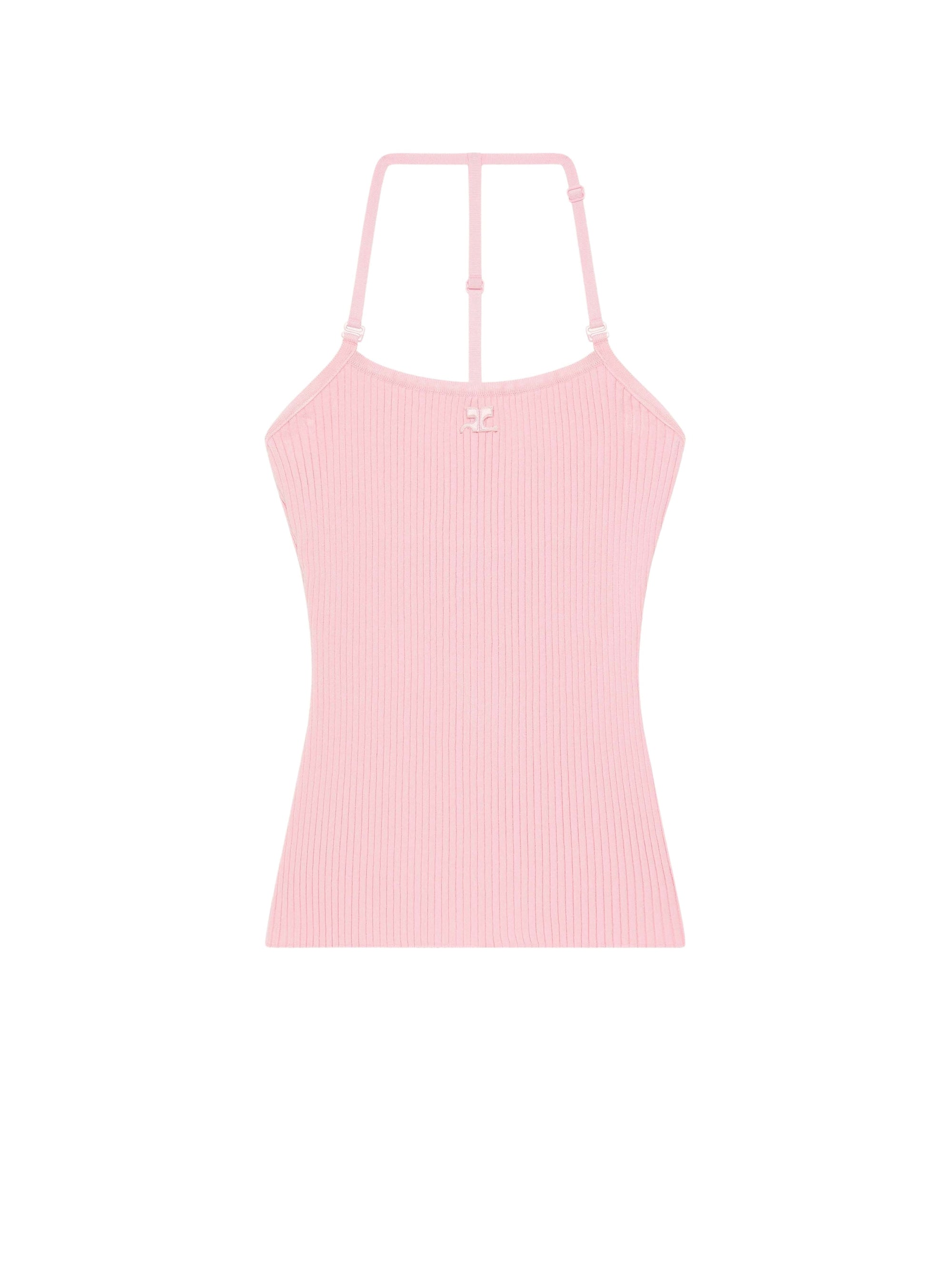 75pcs RELIQUAT 95€ / Débardeur strap en maille cotelée - Rose