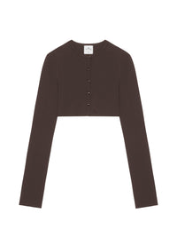2pcs NEW / CARDIGAN CROP EN MAILLE  - Coffee