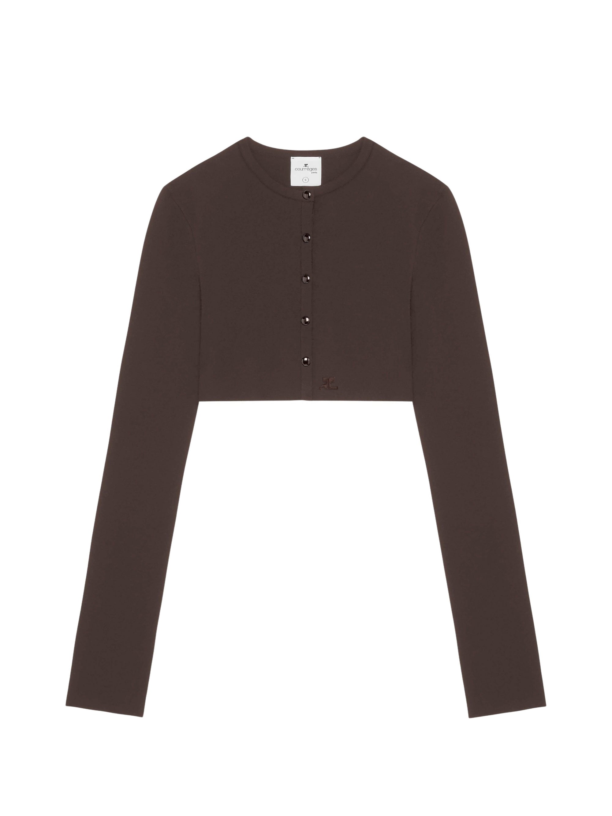 2pcs NEW / CARDIGAN CROP EN MAILLE  - Coffee