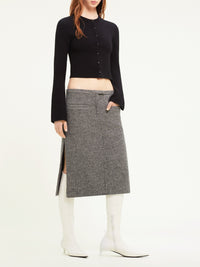 6pcs NEW / CARDIGAN CROP EN MAILLE  - Black