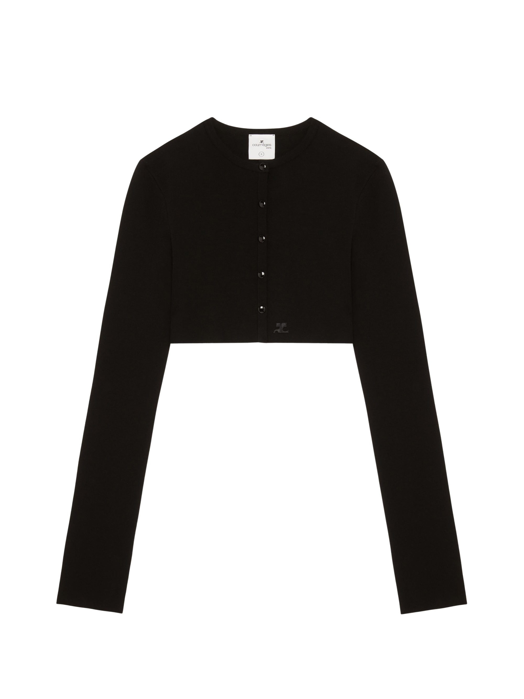 6pcs NEW / CARDIGAN CROP EN MAILLE  - Black