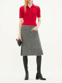 2pcs NEW / POLO EN MAILLE AC  - Groseille foncé