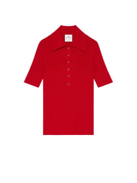 2pcs NEW / POLO EN MAILLE AC  - Groseille foncé
