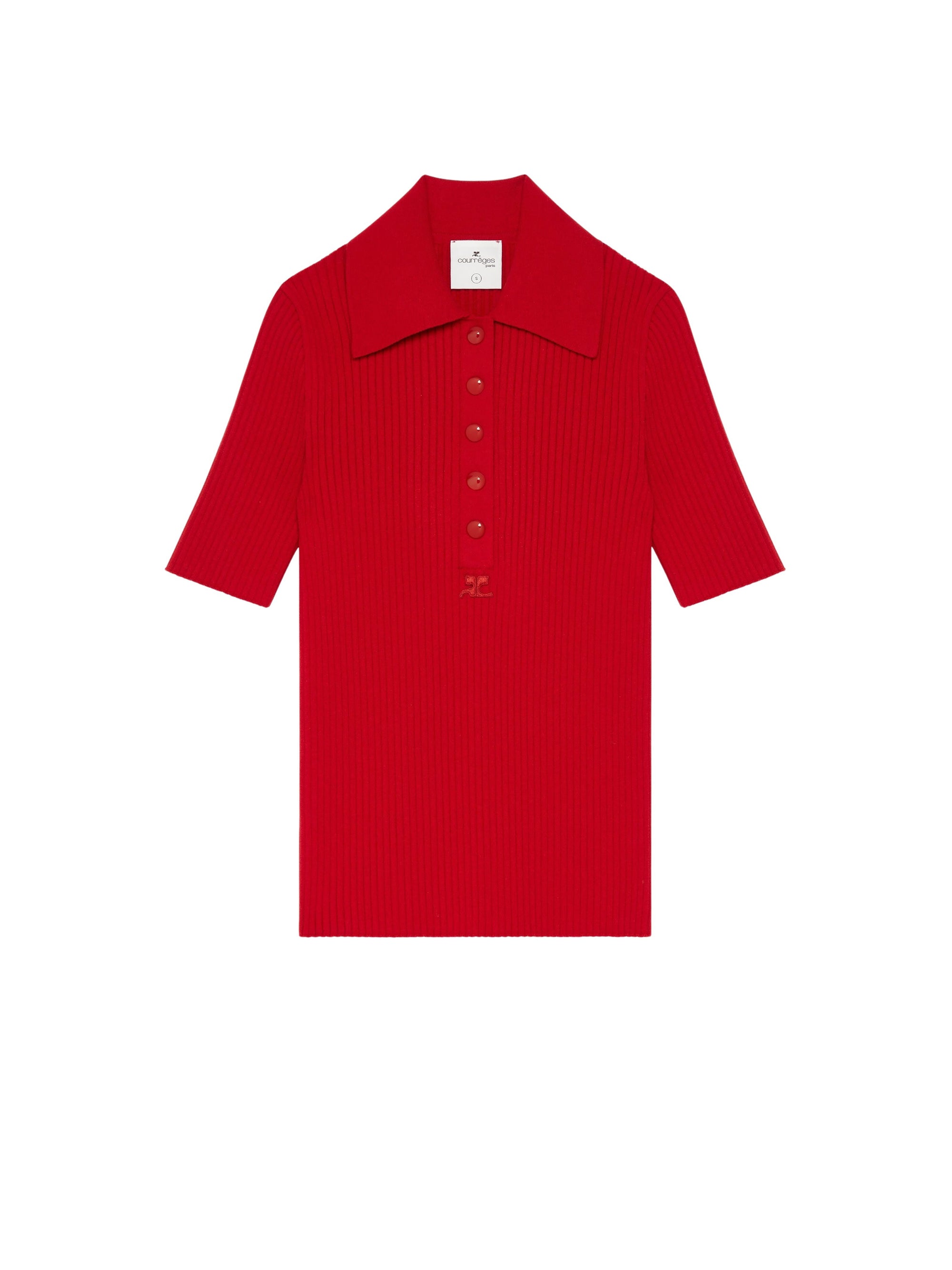 2pcs NEW / POLO EN MAILLE AC  - Groseille foncé