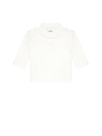6pcs NEW / PULL CROPPED EN MAILLE - Heritage white