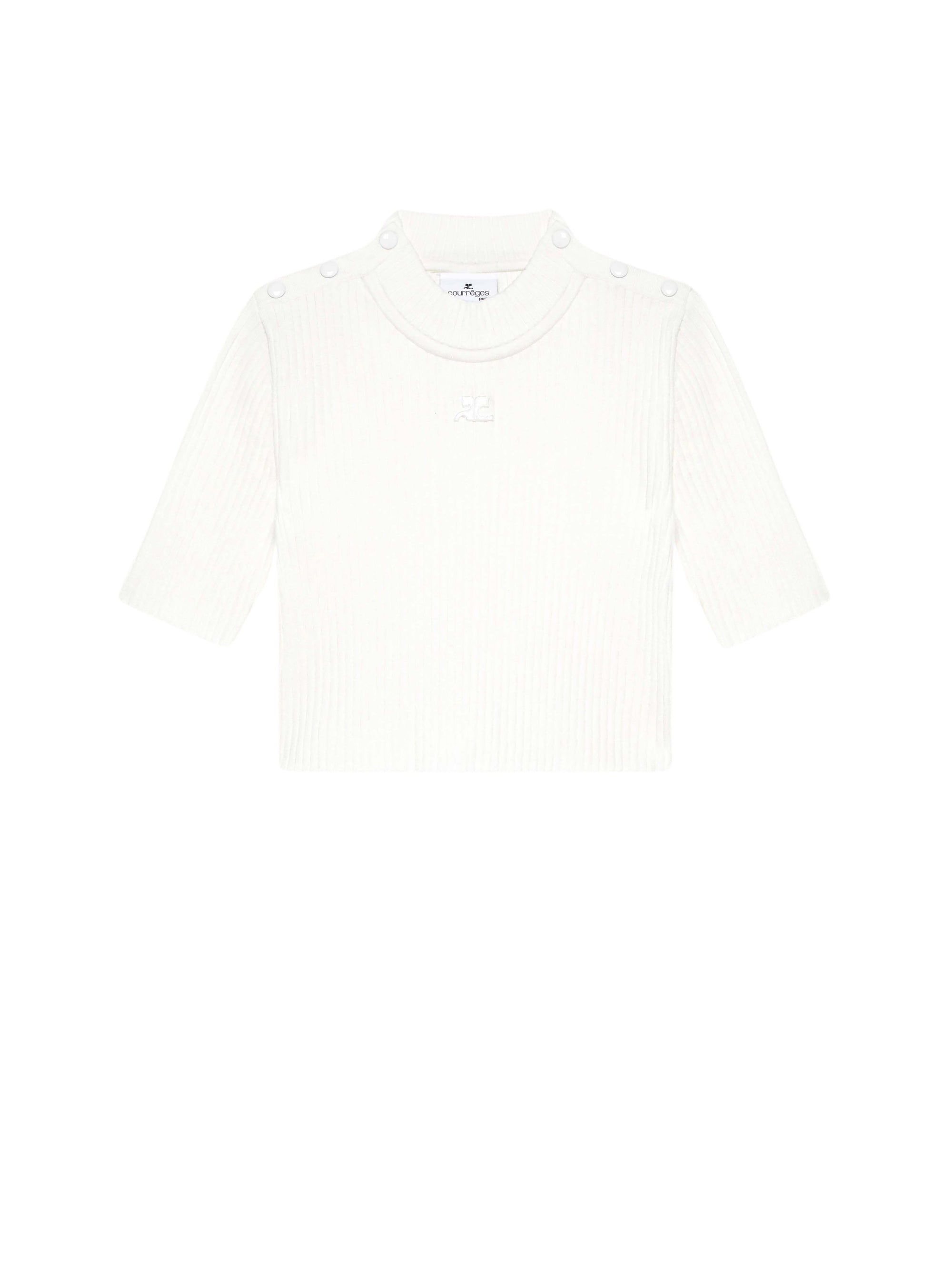 6pcs NEW / PULL CROPPED EN MAILLE - Heritage white