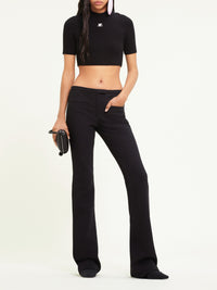PRIX MARQUE : 100 / CROP SWEATER SHOULDER SNAPS RIB KNIT-S