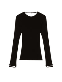15pcs RELIQUAT 150€ / Pull poignets élastiques en maille côtelé - Black
