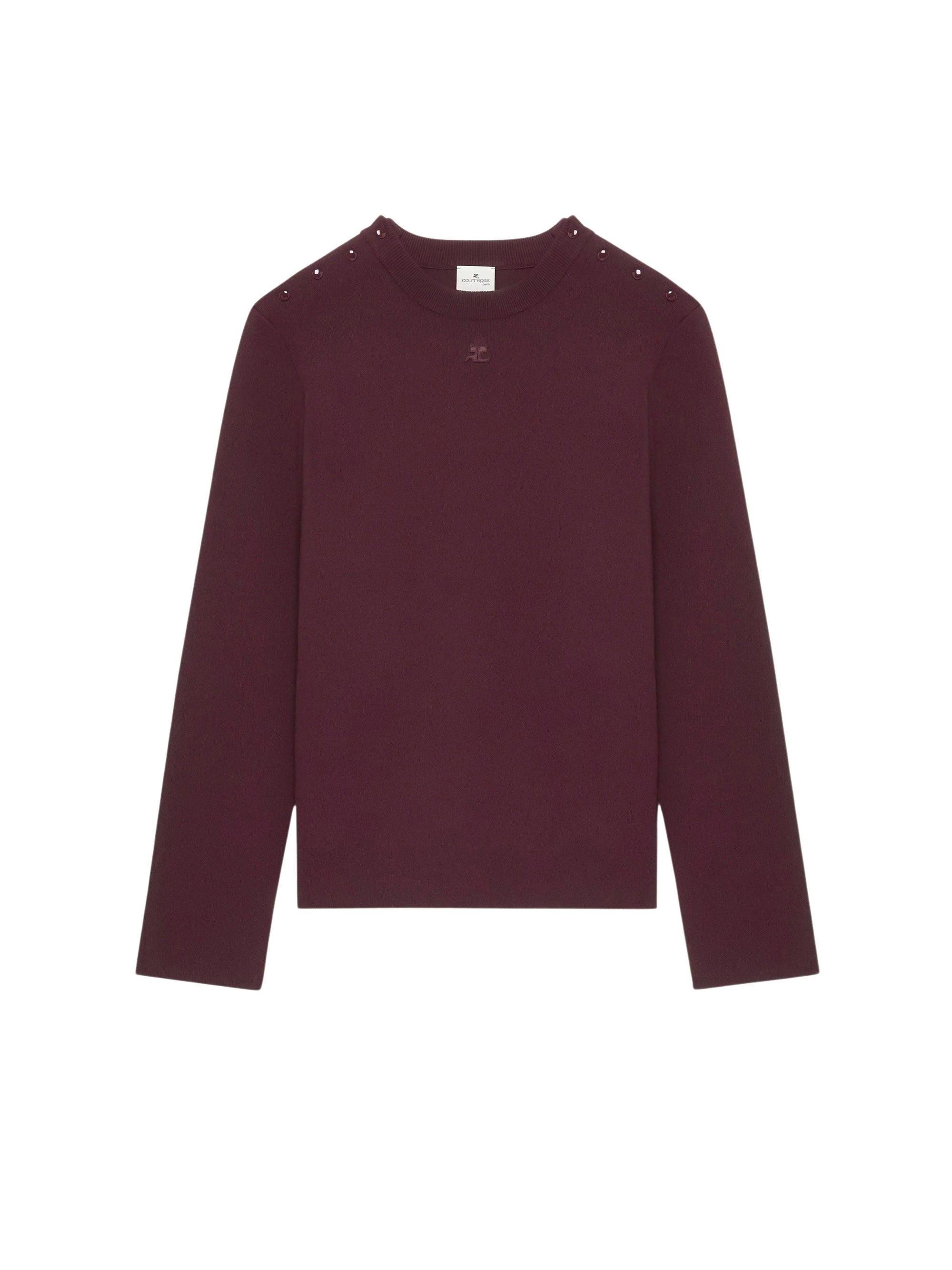 7pcs NEW / PULL EN MAILLE À PRESSIONS  - Plum